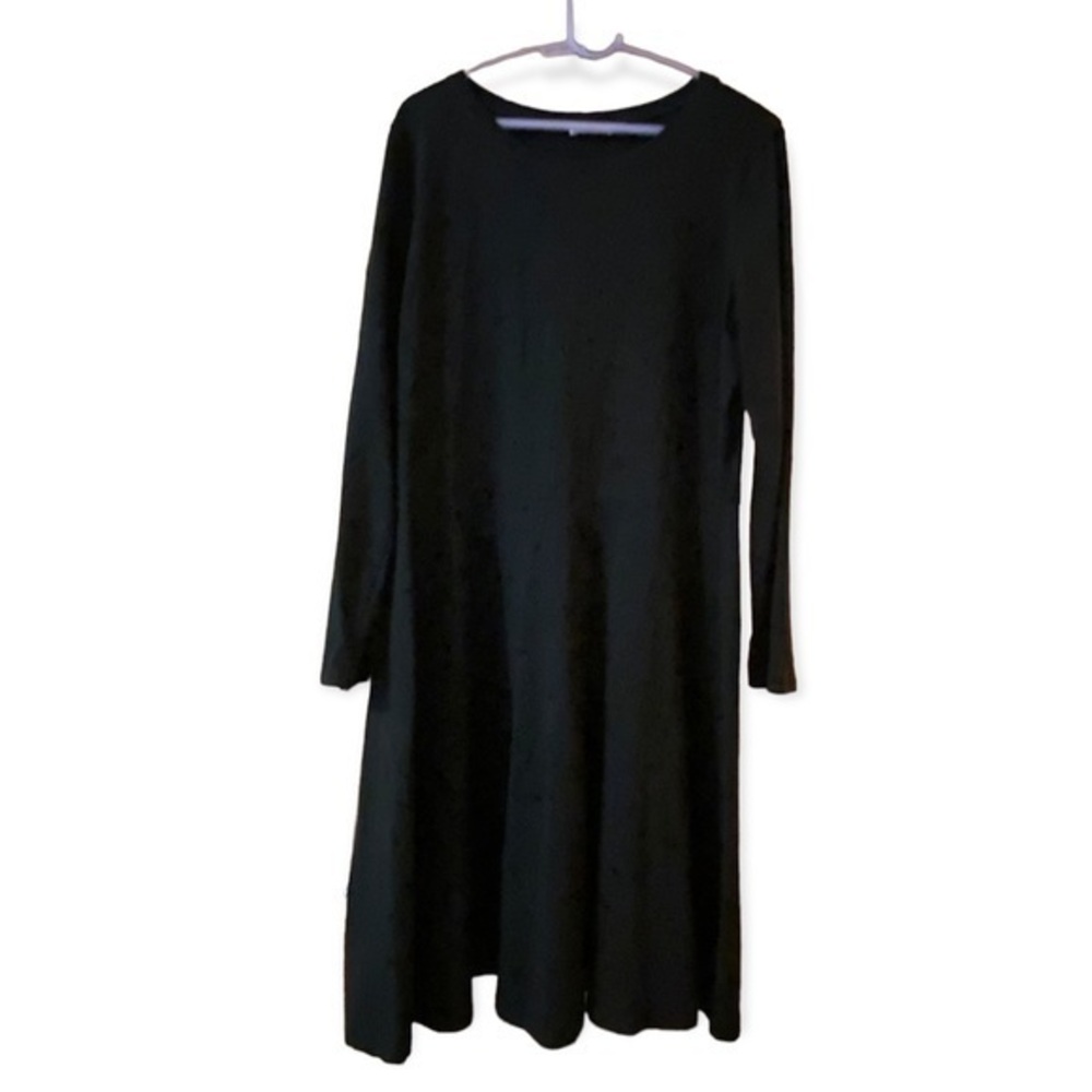 Vetior Dress Women’s Size‎ XXL Long Sleeve Black Cotton Blend Office Boho